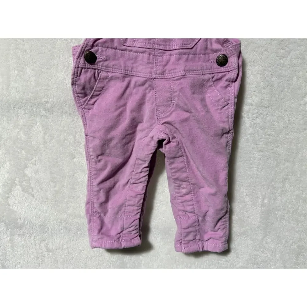 Oshkosh B'gosh Vestbak Baby Pink Floral Overalls Size 3M